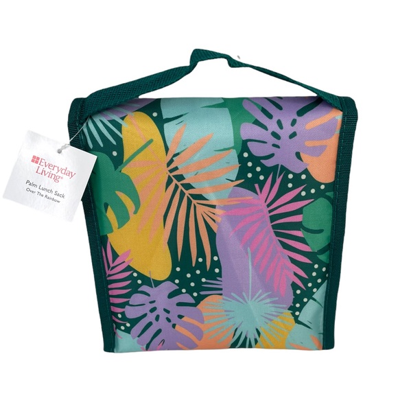 Everyday Living Palm Lunch Bag, Green, pink, purple, yellow - Picture 2 of 8